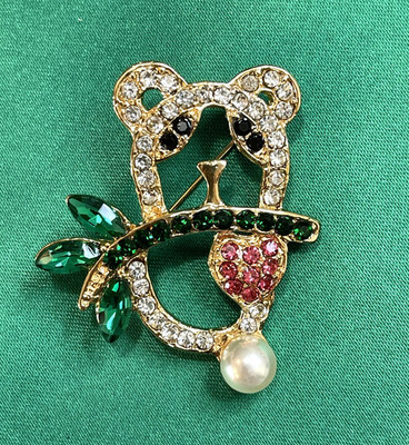 NWOT Koala Bear Branch Brooch Pin Eucalyptus Leaves Tree Australia