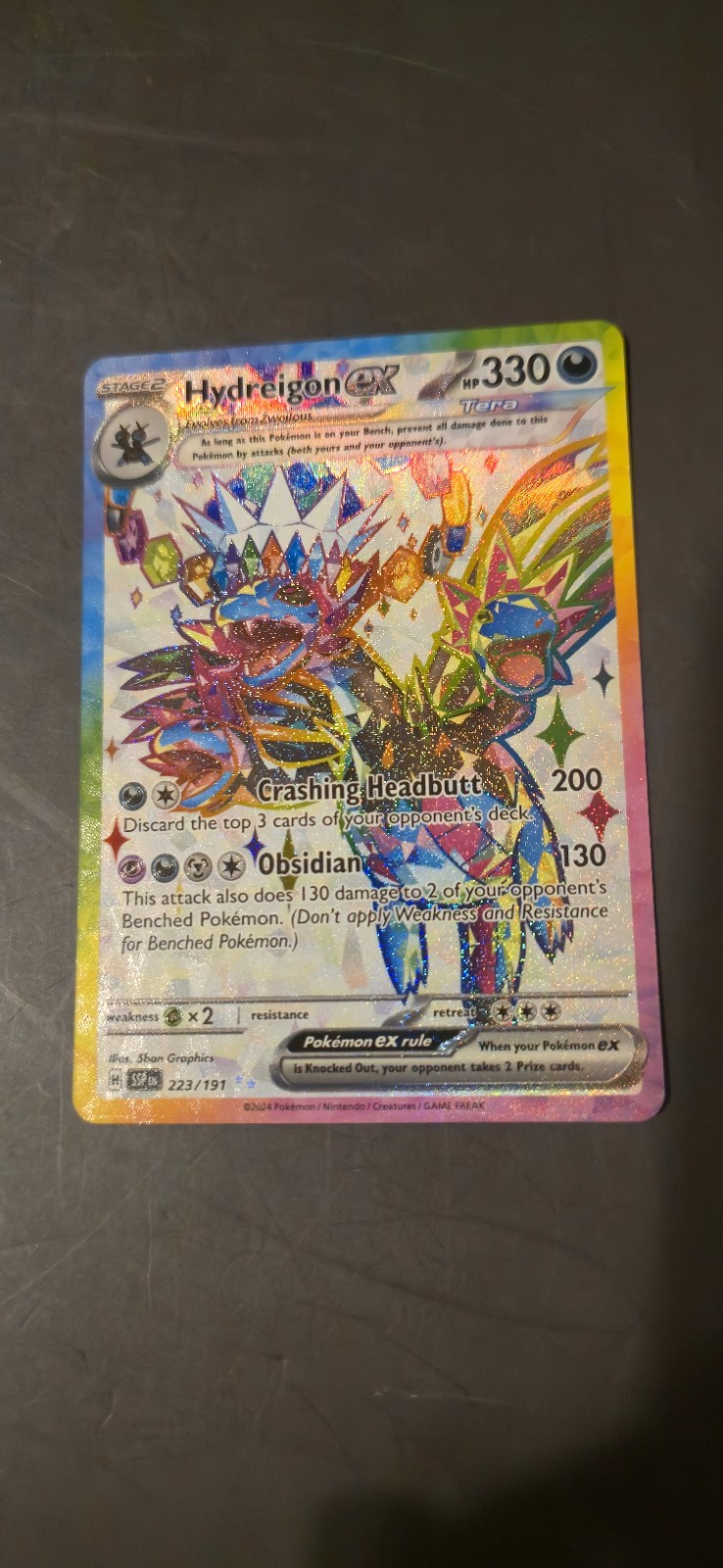 Hydreigon ex 223/191 Ultra Rare Surging Sparks Pokemon