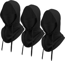 3 Pcs Cooling Balaclava Mask Summer Sun UV One Size, 3pcs-black