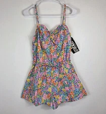 NWT True Vintage Gabar Bathing Swimsuit Platsuit 60s Pinup Rockabilly Floral 