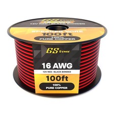 16 Gauge Wire 100ft Oxygen Free, OFC Pure Copper Electrical 12v Low Vol