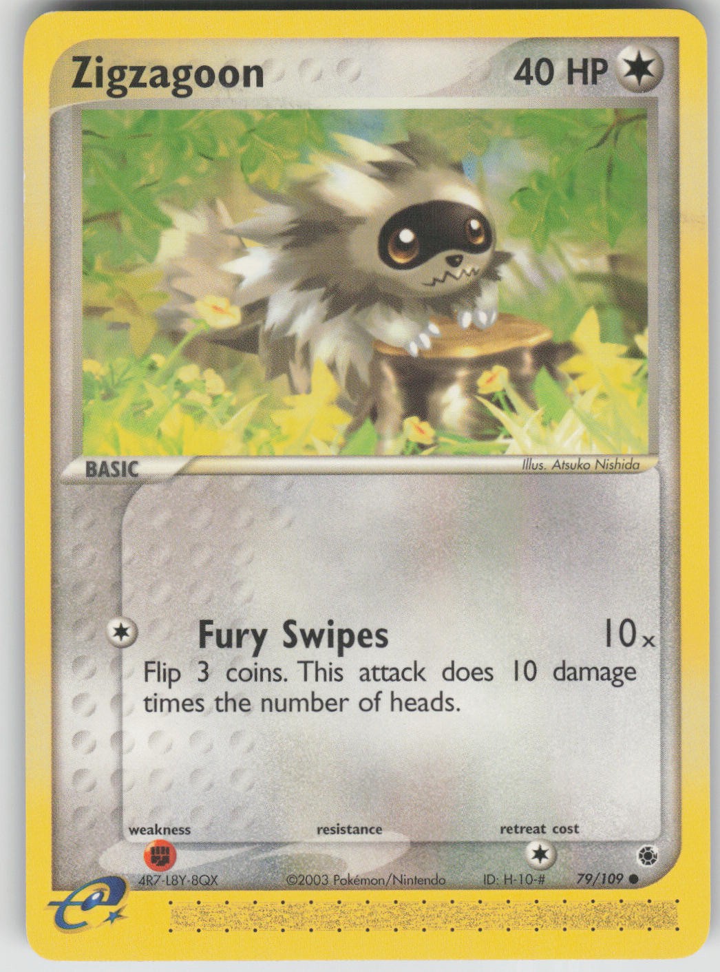 Pokemon TCG Zigzagoon Common EX Ruby and Sapphire 79/109