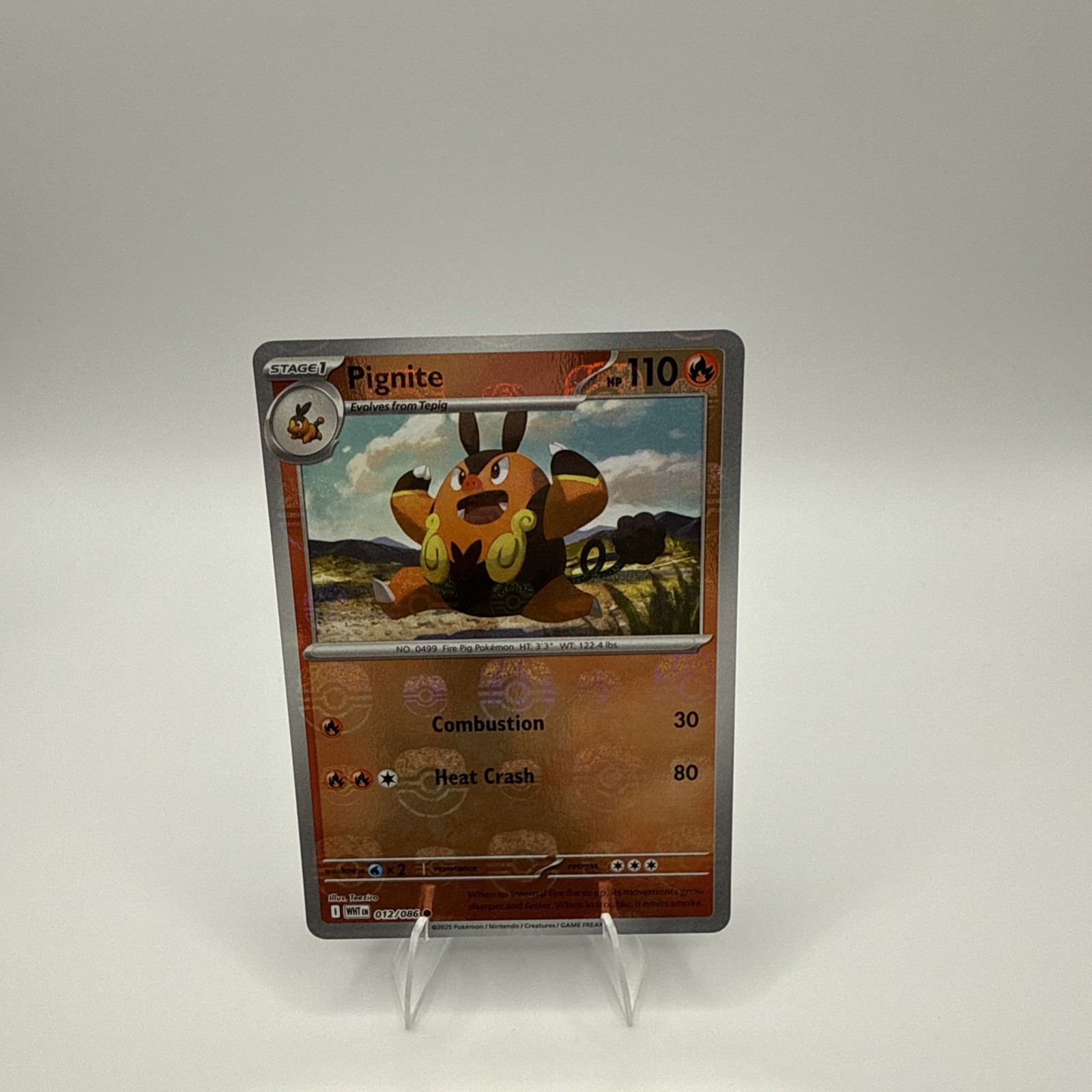 Pignite 012/086 Master Ball Holo - Pokemon White Flare M/NM 