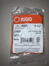 Halex 27529 1-1/4” Rigid Plastic Insulating Bushings – 2 Pack – UL Listed – New