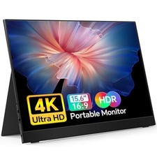 4K Portable Monitor 15.6" 3840x2160 UHD USB-C HDMI IPS 100 Adobe RGB HDR