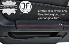 Rote Naht 2X Tür Armlehne Oberteil Narbenleder Abdeckung Für Alfa Romeo Gtv 916