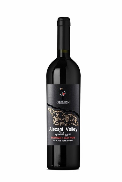 Alazani Valley Rot Georgian Production Rotwein Lieblich Wein Aus Georgien-image