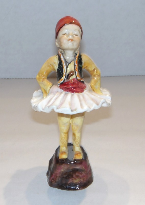 Royal Worcester F.G. Doughty Figurine Children of Nations Greece AS IS