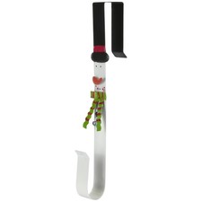 Over the Door 16" Metal Snowman Holiday Wreath Hanger Holder