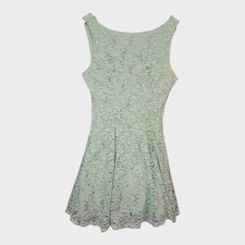 Sleeveless Sequin Dress Mint Green Lace Party Dance Juniors 13 Going Out