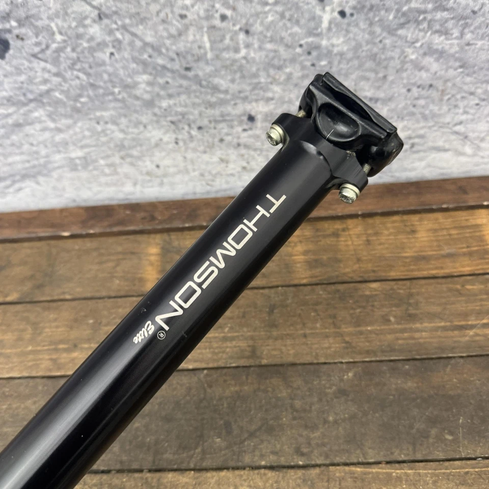 Thomson Elite Seatpost 31.6mm Black SP-E109 Made in USA Micro Adjust Bicycle - Image 4 of 4