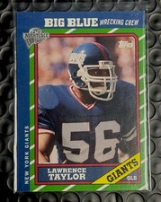 2005 Topps Fan Favorites LAWRENCE TAYLOR New York Giants Blue Wrecking Crew Card