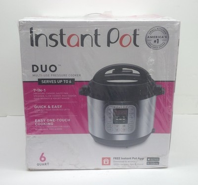 Instant Pot IP-DUO60 V3 Stainless Steel 6 Quart Electric Pressure Cooker New