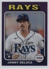 2024 Heritage High Number Hot Box Chrome Purple Refractor Jonny Deluca #427 1cc0