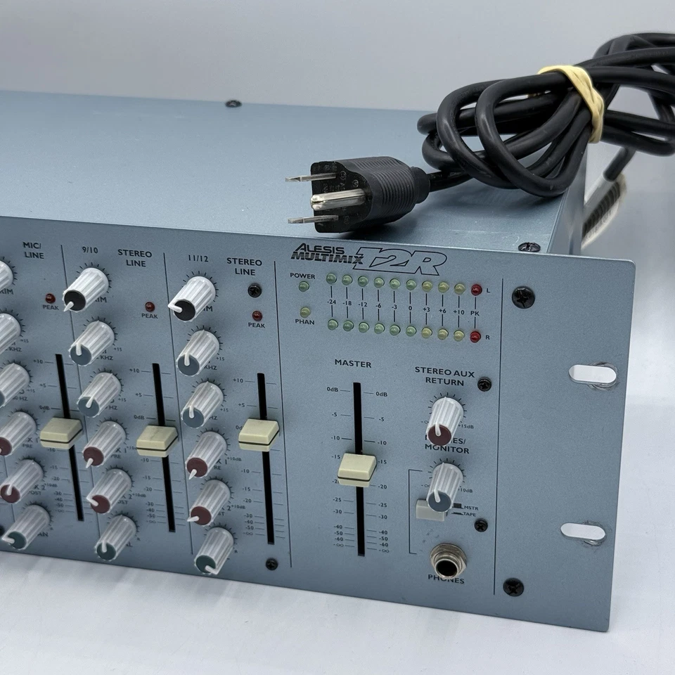 Alesis Multimix 12R 12-Channel Rack Mixer Multi-Mix 12-R Audio Powers On READ - Image 4 of 4