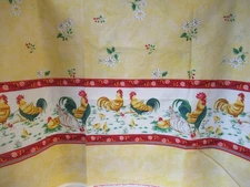 Daisy Kingdom   Amy's Aprons "ROOSTER   BORDER" #9227   Cotton Fabric   1Y8"X44"