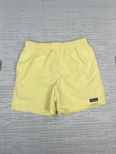 Patagonia Baggies Shorts Kids Large Yellow Elasticized Waistband Water Resistant