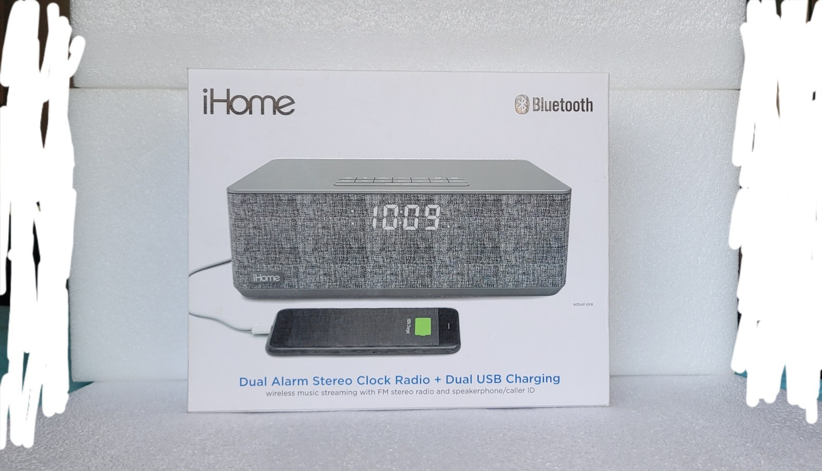 *NEW* iHome IBT233V2 Bluetooth Dual Alarm Stereo Clock Radio & Dual USB Charging