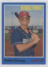2019 Topps Heritage Minor League Edition Blue 30/99 Andres Gimenez #82 s1i