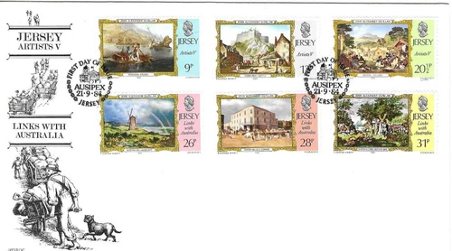 Jersey Comm/FDC -  Jersey Artists V - 1984 (JES302)