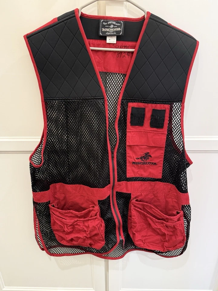 WINCHESTER Men Trap Skeet Shooting Hunt Vest SZ LARGE Mesh Red & Blk. 2 JACKETS - Image 3 of 4