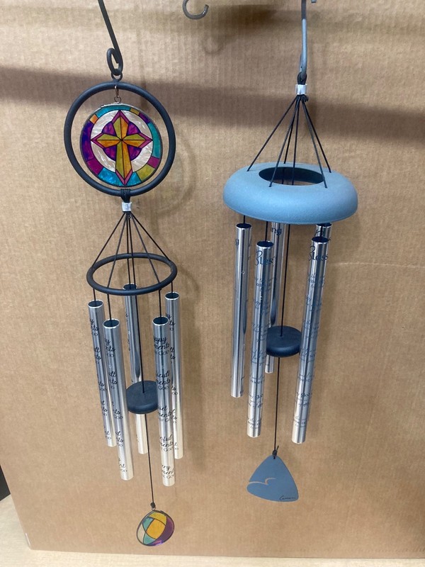 Lot of 2 Remembrance Wind Chimes New without Original Box Great Designs