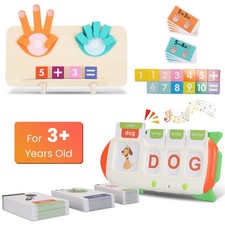 Engaging Math And Language Learning Toys w/ Talking Flash Cards For Kids Aged 3 
