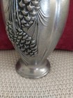  Vintage Carson Statesmetal Pewter Pine Ridge Country Pine Cone Vase 7.5"h EXCLT — photo 5