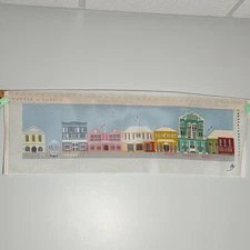 Front Street Bermuda by Fay Handpainted Needlepoint Canvas PREWORKED 33.5x8.5"