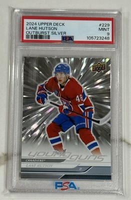2024 Series 1 Young Guns Outburst Silver Lane Hutson #229 PSA 9