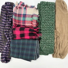 Lot 6 Women's Scarves Knit Infinity Plaid Buffalo Check Blanket Wrap Winter