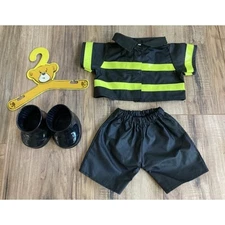 Build A Bear Firefighter Outfit BABW Fireman Boy Clothing Lot Boots Set