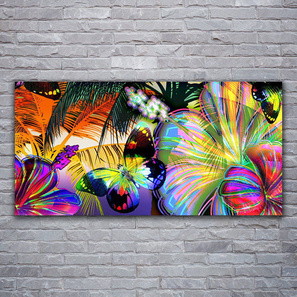 Impression sur verre acrylique 120x60 d'Art Abstrait pour illuminer votre séjour moderne