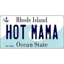 Hot Mama Rhode Island License Plate Tag Novelty Key Chain KC-11202