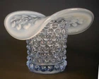 Vintage Fenton Art Glass Hobnail Blue Opalescent Top Hat 3.5” H. Lovely!