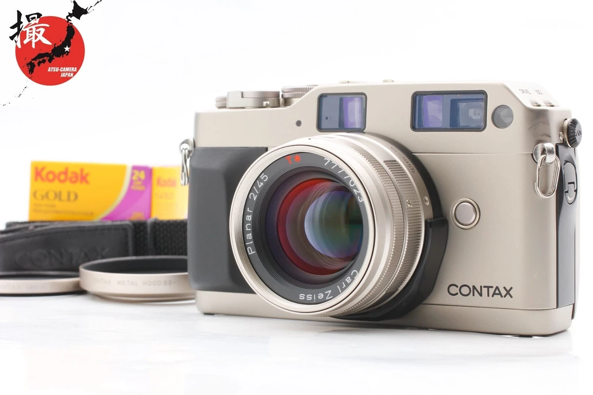 MINT w/ Strap】 Contax G1 Rangefinder 35mm Film Camera 45mm f2