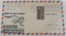 Albuquerque New Mexico to Phoenix Arizona April 30 1967 first flight airmail