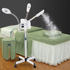 3 in 1 Facial Steamer Magnifying Lamp Hot &Cold Ozone Machine Spa Salon Beauty
