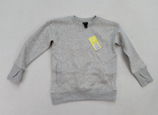 All In Motion Girl's Sweatshirt Size XS 4/5 Gray Fleece Crewneck Pullover NEW