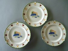 Wood & Sons Jacks Farm 3 Dessert Plates 8" or 20.5 cm - Pigs  Salad Starter Side