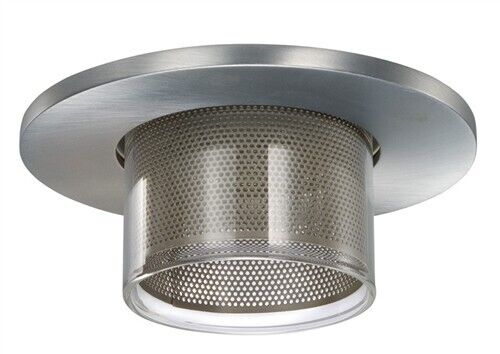 Qty 4 Juno 4450MESH-SC 4" Mesh Glass Cylinder Recessed Lighting Trim w/LED bulbs