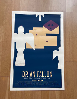 Brian Fallon (Gaslight Anthem)UK/EU TOUR 2019 - 60x40cm - Siebdruck-Poster - NEU