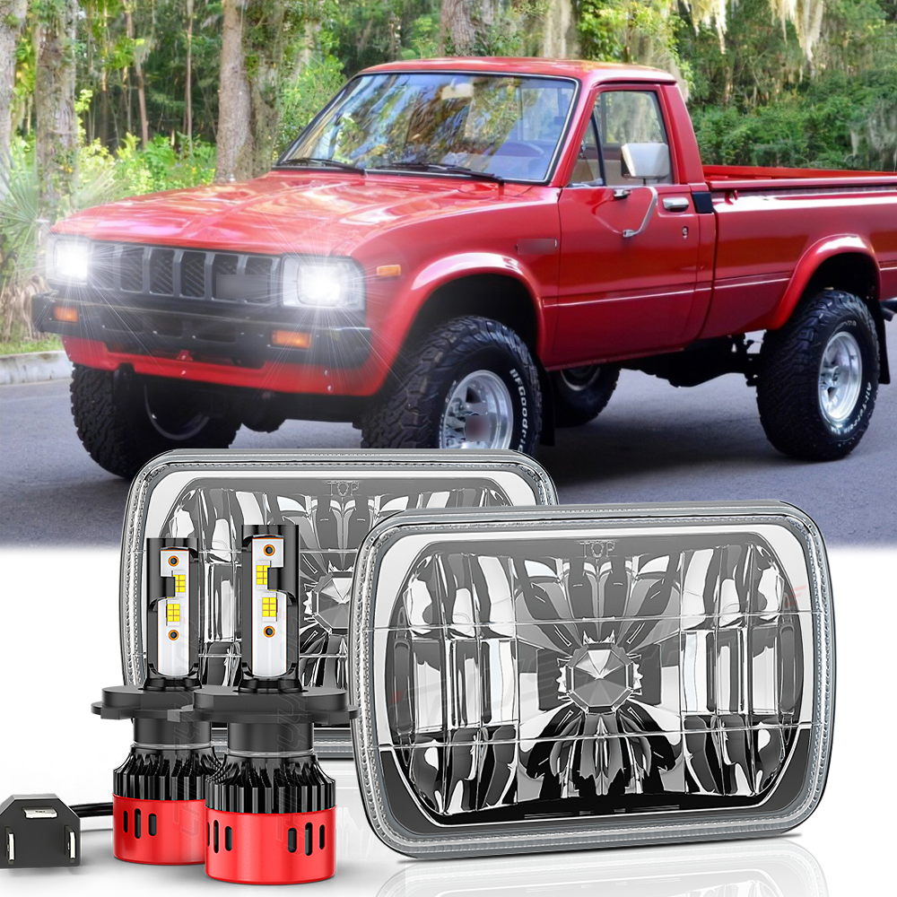 Pair 5x7" 7x6" LED Headlights Hi-Lo DRL For Toyota Pickup 82-95 Tacoma 1995-1997 | UK - Foto 7