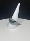 Bomb Party May 2025 “Shimmering Waves” -Size 10 Ring- Emerald on Hematite — photo 2