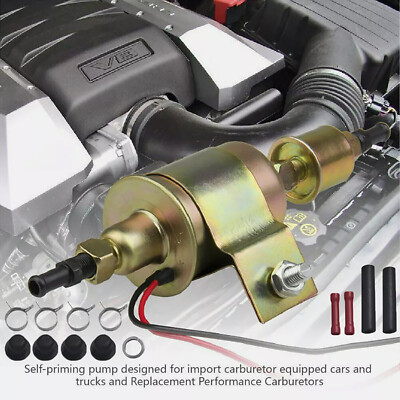 #ad 12V Universal Electric Fuel Pump Inline Low Pressure 5 9 PSI GAS Diesel E8012S $14.79