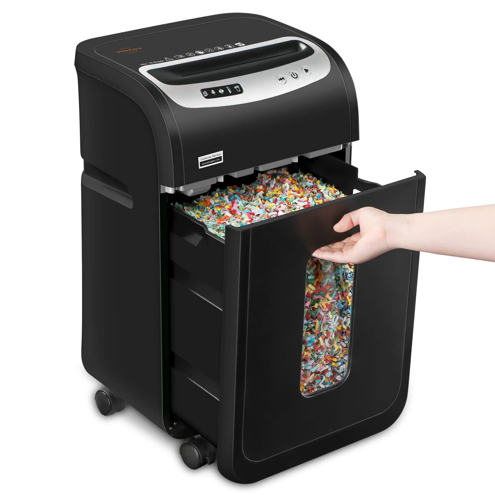 Paper Shredder for Home Office Heavy Duty with 60 Mins Running,18-Sheet Micro...-image