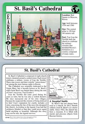St. Basil's Cathedral #11.14 - Earth & Us - Treasures Of The Earth Grolier Card