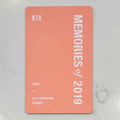 BTS SUGA MEMORIES OF 2019 Official Photocard DVD photo card | eBay