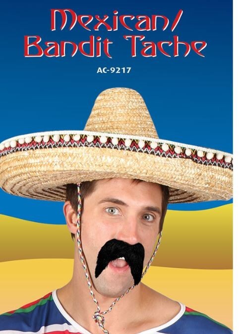 Wicked Costumes Mexican Bandit Moustache Tash Adult Fancy Dress Accessory