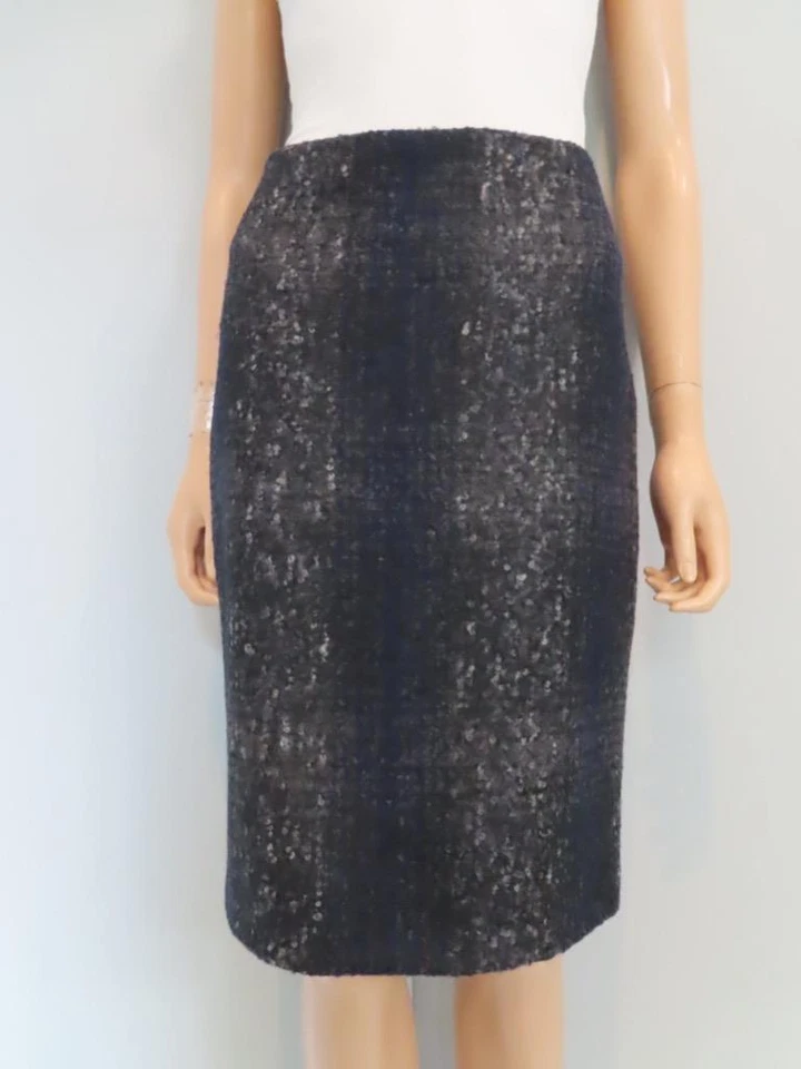 Falda PRADA Azul Marino/Verde/Gris Mezcla Lana Talla 44/US 8